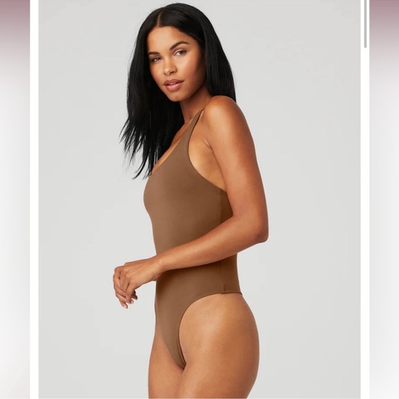 ALO Yoga Brown Bodysuit - Picture 1 of 2